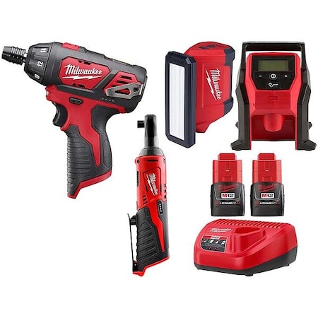 Milwaukee Tool M12 7-Tool Combo Kit 240120,2367,2475,2457,2420X2,2401