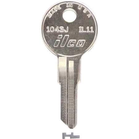 Kaba Ilco Illinois Nickel Plated File Cabinet Key IL11 / 1043J, 10PK AL00302612