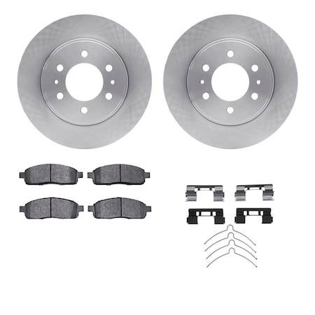 Dynamic Friction Co DFC Brake Rotor- Heavy Duty Brake Pad includes Hardware 6412-54278