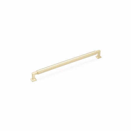 Schaub 12in Center to Center Haniburton Appliance Pull Satin Brass Finish 482-SB