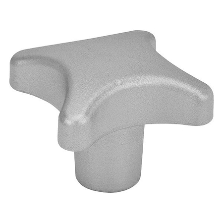 J.W. Winco Stainless Steel Hand Knob, 4-Prong 6335-NI-40-5/16X18-E