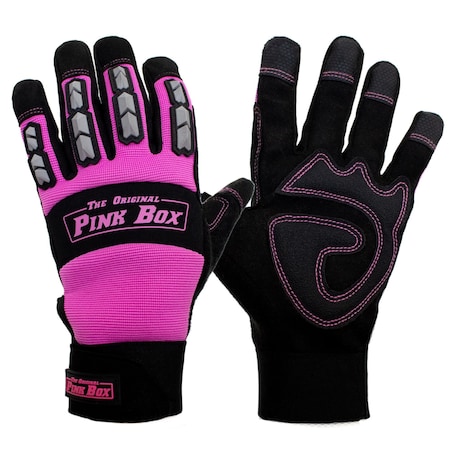 The Original Pink Box Work Gloves, Pink, Large PBWGL