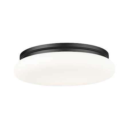 Z-Lite Soleil Matte Black 1 Light Flush Mount 1025F20-MB-LED