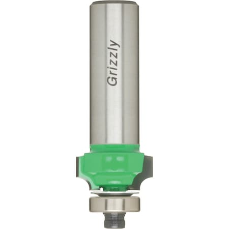 Grizzly 1/8"r Anti-Kickback Roundover Bit, 1/2" Shank C1720