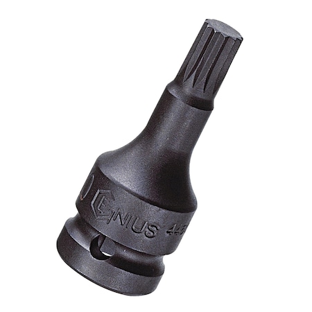 Genius Tools 3/8in Dr. M12 Triple Square Head Driver 60mmL 3460T12