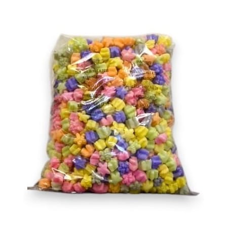 Bubblefast FunPak Rainbow Stars Packing Peanuts Mini Pack Plant Based Biodegradable Compostable 0.6 cu ft Bag Mini-Rainbow Stars