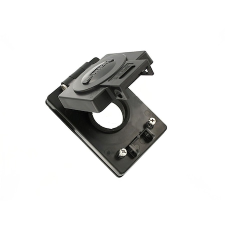 Leviton Receptacle Wallplate, Corrosion Resistant, Gang 1, Black 60W03-B