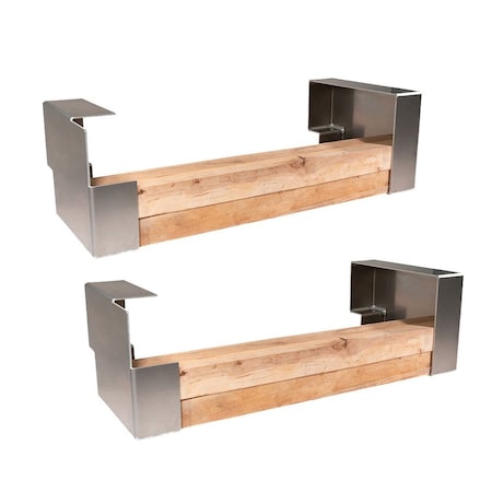 Mytee Products 2 Pair 20 inx15 in Aluminum Dunnage Racks Holder for Flatbed & Gooseneck Trailers, 2PK FDR-1520x2