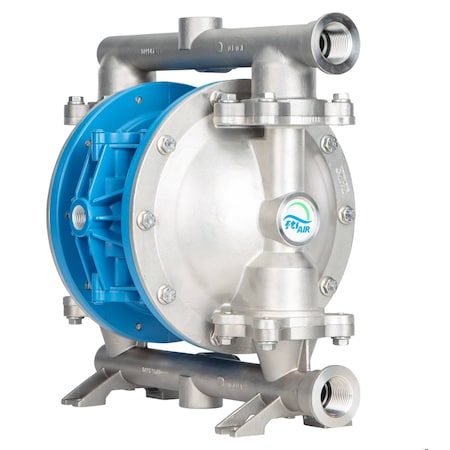 Finish Thompson Double Diaphragm Pump, Flanged, 316S, 1 in FT10S-AA-2TST-F1