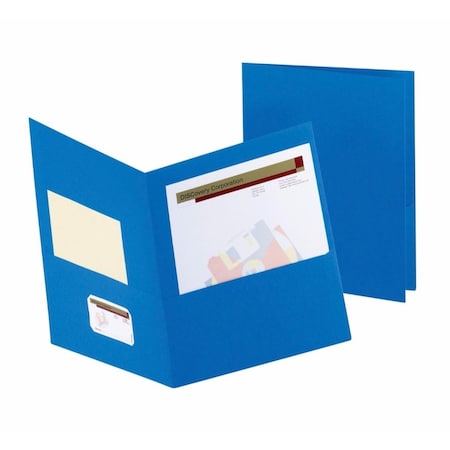 Teachers Aid 12 x 9 In. Extra Large Heavy Duty Jumbo Pocket Folder, Light Blue, 25PK TE1203658