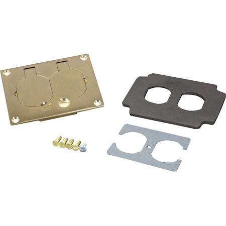 Wiremold Duplex Cover Plate, Brown, Brass 828R