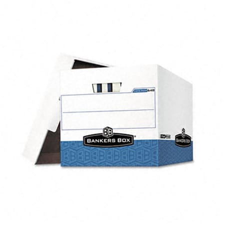 Bankers Box Data-Pak Storage Box- 12-3/4 x 16 x 12-1/2- White/Blue, 12PK 648