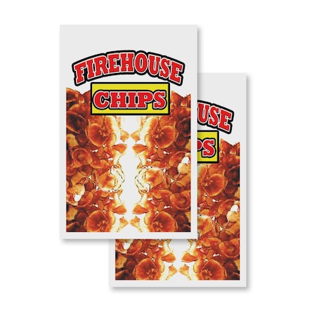 Signmission Firehouse Chips, Vinyl Decals Only 24 Inch x 36 Inch, Vinyl Decal, 2PK DSB-2436-2PACK-Firehouse Chips