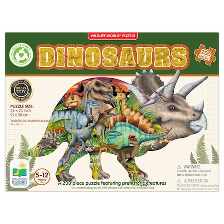 The Learning Journey International Wildlife World, Dinosaurs Puzzle, 200-Piece Set 223413