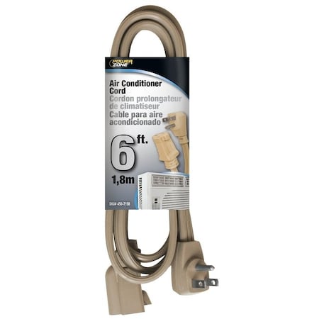 Powerzone SPT-3 Extension Cord, 14 AWG, Indoor, 14/3, 1 Outlets, Gray, 6 ft EC680506L