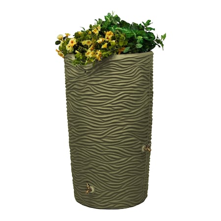 Good Ideas Impressions Palm 65 Gallon Rain Saver - Khaki IMP-L65-KHA