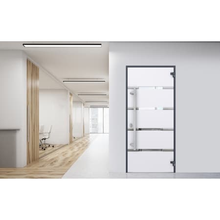 Vdomdoors Front Exterior Prehung Steel Door, Deux 1105 Gray Graphite, W36" x H80", Right-hand Inswing DEUX1105EXD-GRE-W36 x H80-Right-hand Inswing