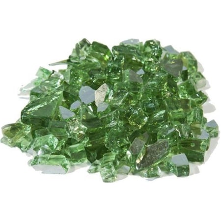 Dagan 0.25 in. Reflective Fire Glass, Emerald TG-EMERALD