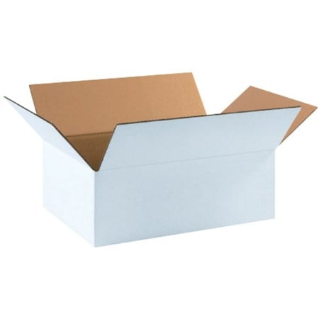 Partners Brand Corrugated Boxes, 17 1/4" x 11 1/4" x 6", White, 25/Bundle 17116W