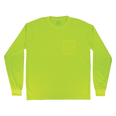 Ergodyne Hi-Vis Shirt, XS, Lime, Long Sleeve 21811