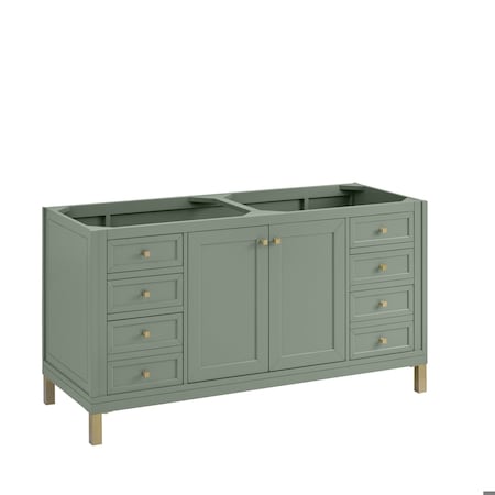 James Martin Vanities Chicago 60 in. Double Vanity, Smokey Celadon 503-V60D-M-SC
