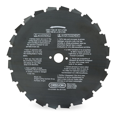 Oregon Clearing Saw Blade Grass & Brush Cutter, EIA, 24-Tooth 41-932