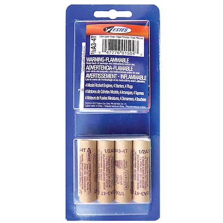 Estes Model Rocket Engines Brown 4 pc 001540