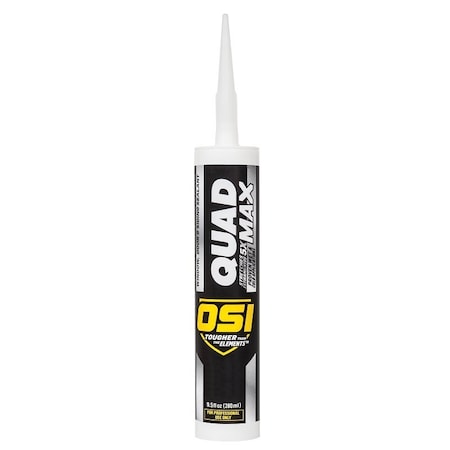 Henkel Osi Quad Max Sealant, Black, -14 To 158 Deg F, 9.5 Oz Cartridge 1868687