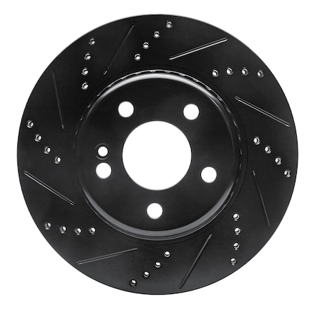 Dynamic Friction Co DFC Brake Rotor - Drilled and Slotted - Black 633-63118L
