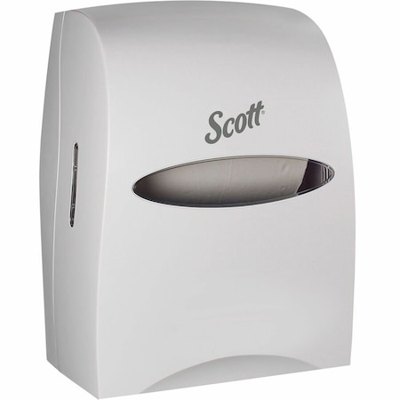 Scott Essential Manual Hard Roll Towel Dispenser (46254), White, 12.63" x 16.13" x 10.2" (Qty 1) 46254