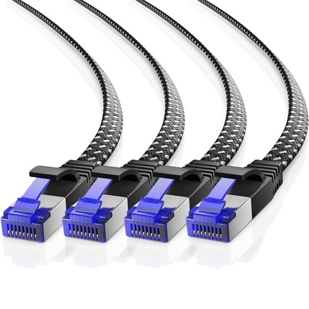 Maximm 12ft Cat7 Shielded Ethernet Cable 10Gbps 600MHz, 2PK, Black, 2PK C7F-12FT-2PK-BKBRD