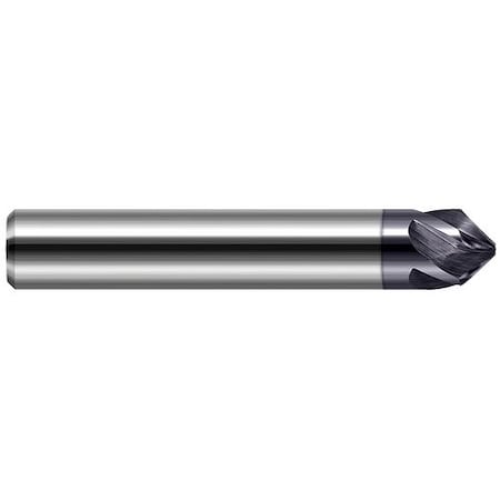 Harvey Tool 0.2500in 1/4 Shank DIA x 22.5Deg per side Carbide Flat Chamfer Cutter, 3 Helical Flutes, AlTiN Coat 700316-C3