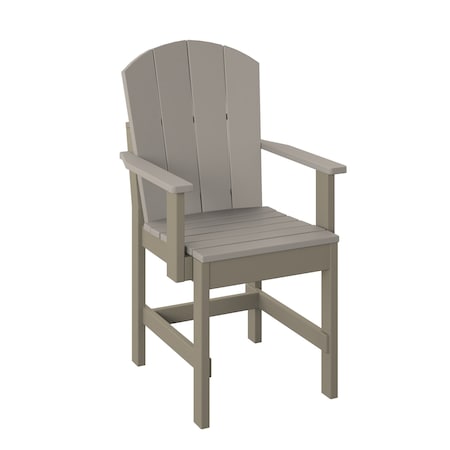 Polybird FANBACK DINING CHAIR. SAND AND WEATHERWOOD POLYBIRD P8-R