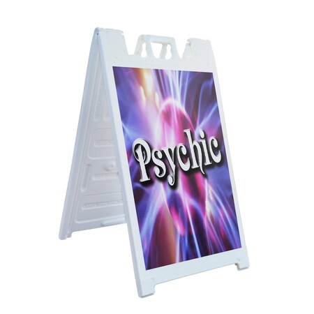 Signmission Psychic, A-Frame & 2 Sign Inserts, Heavy-Duty Plastic Frame SBHD-C-2436-Psychic