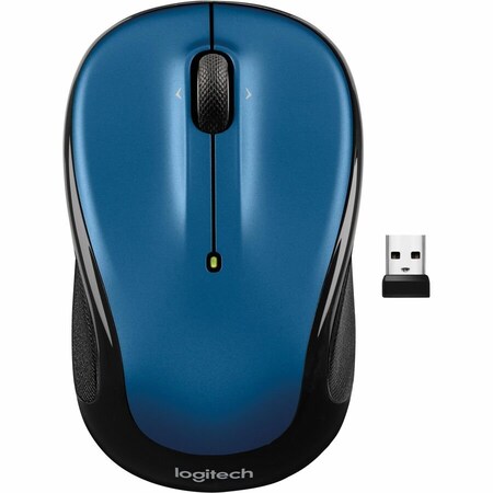Logitech Mouse, Optical, Wireless, Radio Frequency, Blue, USB, 5 Button(s) 910-006829