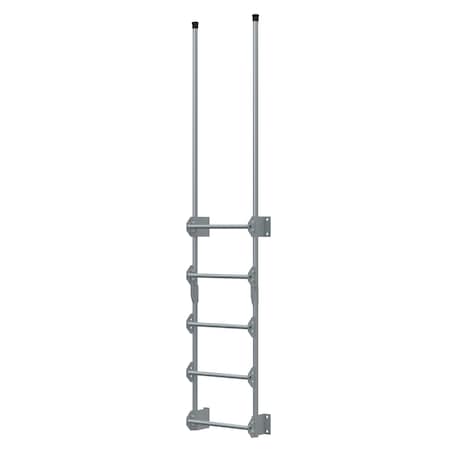 Vestil Steel Walk Through Dock Ladder 5 Step 300 Lb. Capacity Silver DKL-5-SL