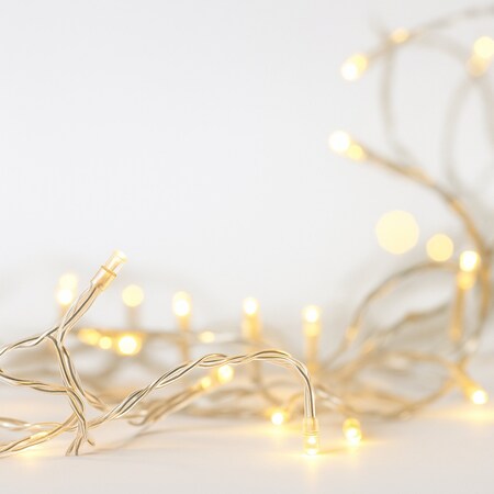 Elegani 10 LED Clear Cable String Lights - 3ft Mini Fairy Lights with Clear Wire, Warm White Decorative PH-600062-WWh