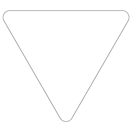 Sign Solutions Usa HIP .125 48'' Triangle Sheeted Blank, WHITE US12HWT48TRIBLANK
