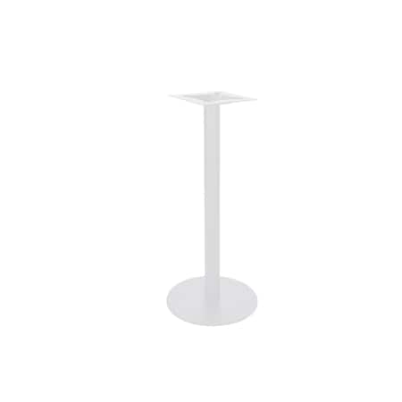 Bfm Seating Uptown - 18in Round Base - Bar Height - 3in Round Column - 11 7/8in Bolt-On Top Plate- White LP-18RWHT