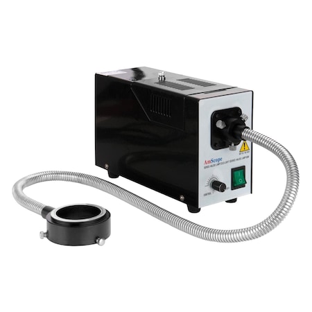 Amscope 150W Fiber Optic Microscope Ring Light Illuminator for Stereo Microscopes HL250-BR
