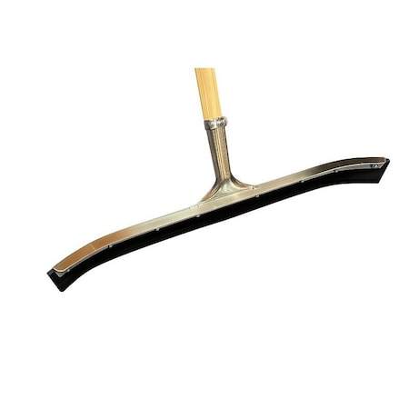Simple Spaces Floor Squeegee, 24 in Blade, Curved Blade, Rubber Blade, Hardwood Handle, Black 93450