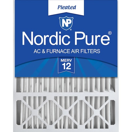 Nordic Pure 16x25x5 Pleated Air Filter, High Capacity, Electrostatically Charged Synthetic Media, MERV 12 16x25x5HM12-1