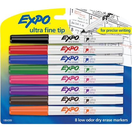 Expo Black, Blue, Brown, Green, Orange, Pink, Purple, Red Marker Set, 8 PK 1884309