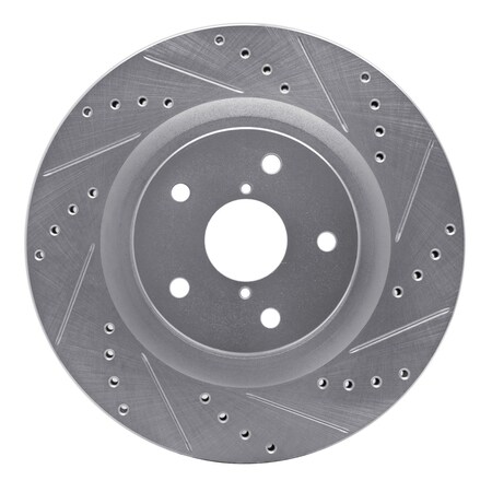 Dynamic Friction Co DFC Brake Rotor - Drilled and Slotted - Silver 631-13045R