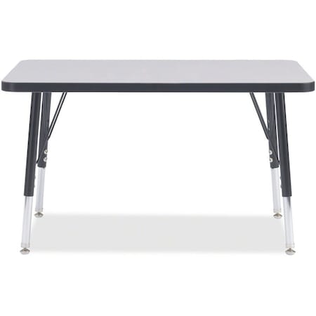 Jonti-Craft Berries Rectangle Activity Table, 24 in. x 36 in., E-height, Freckled Gray/Black/Black 6478JCE180