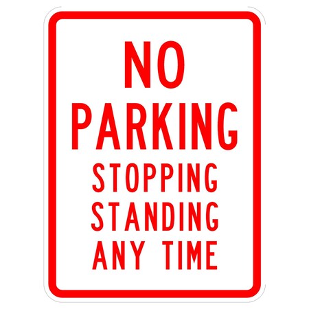 Sign Solutions Usa Parking Sign, 18 in W, Aluminum Sign, White DCS12HWT1824CUS00170