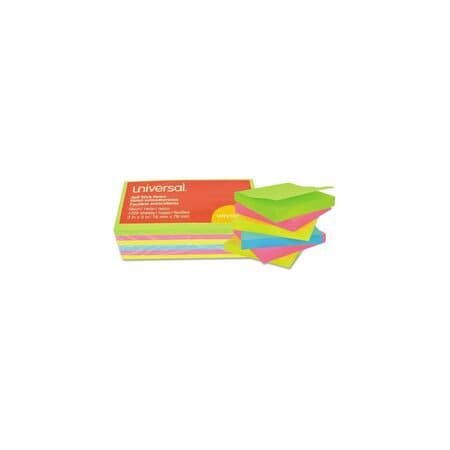 Universal One Self-Stick Notes, 3 x 3, Assorted, 12PK UNV35612