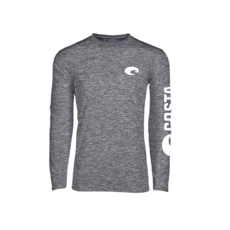 Costa XL Long Sleeve Men's Crew Neck Gray Cationic Tee Shirt FQA400034-25RXL