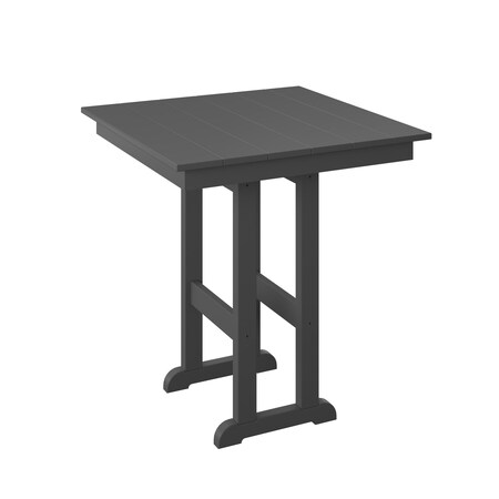 Polybird 33" SQUARE TABLE "COUNTER HEIGHT"     CHARCOAL POLYBIRD P18-C