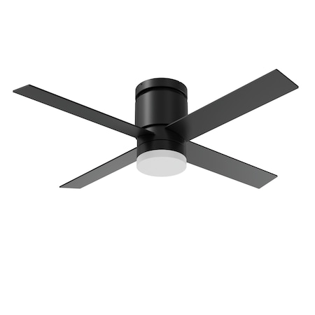 Afx Ross - 52in 4 Blade LED Ceiling Fan - Black Finish - Remote Control Type RSSN524LDCBKBK-RC